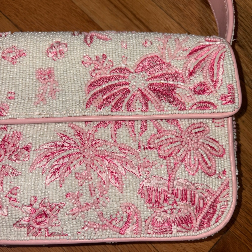 STAUD Tommy Beaded Bag Cherry Blossom Toile - Picture 4 of 9